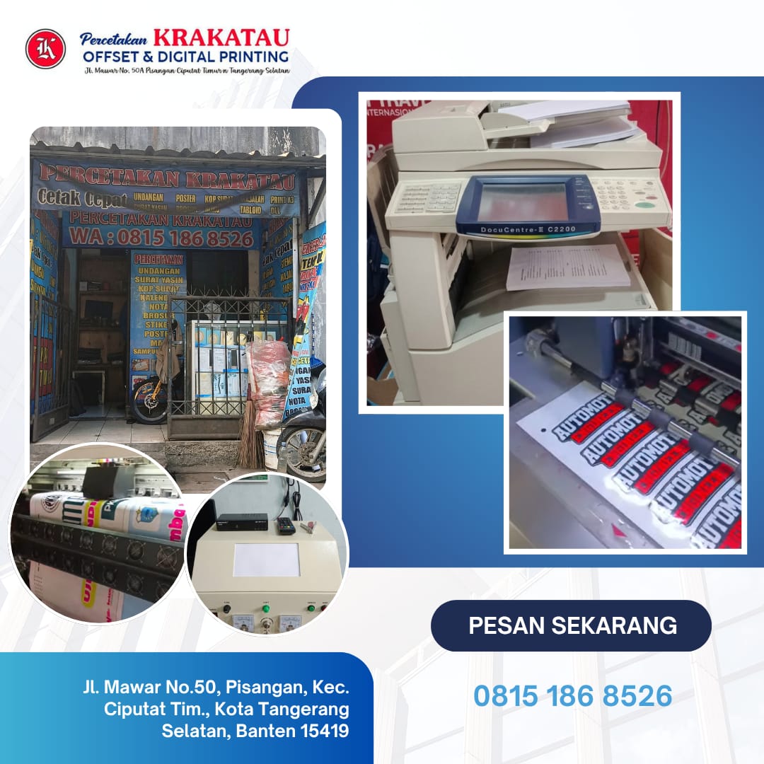 Toko & produksi Percetakan Krakatau